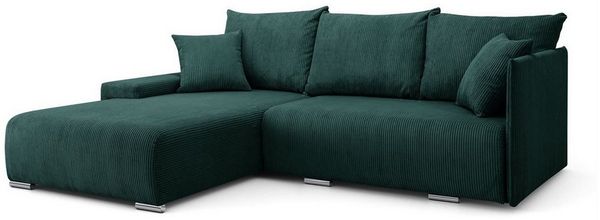 Lookway Ecksofa LAVIO in L-Form mit Schlaffunktion und Bettkasten, 246x188x93 cm