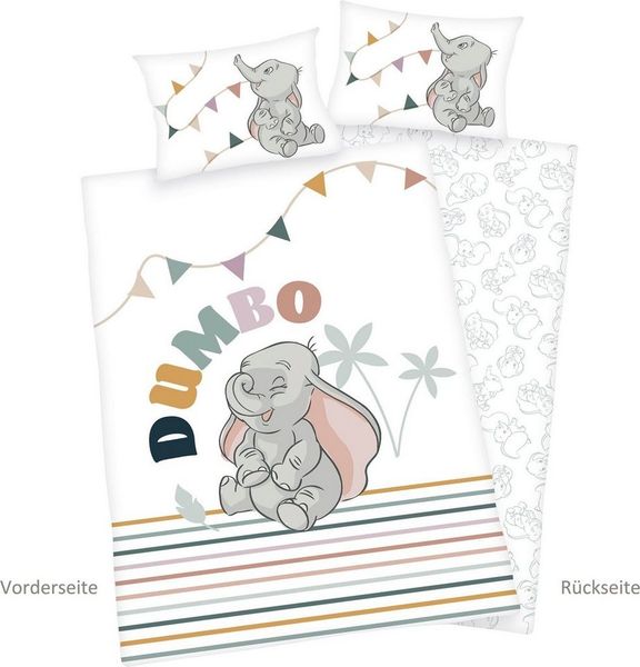 Herding Flanell Baby Kinder Bettwäsche Disney Dumbo 100x135 grau 2635404063 Bild 5