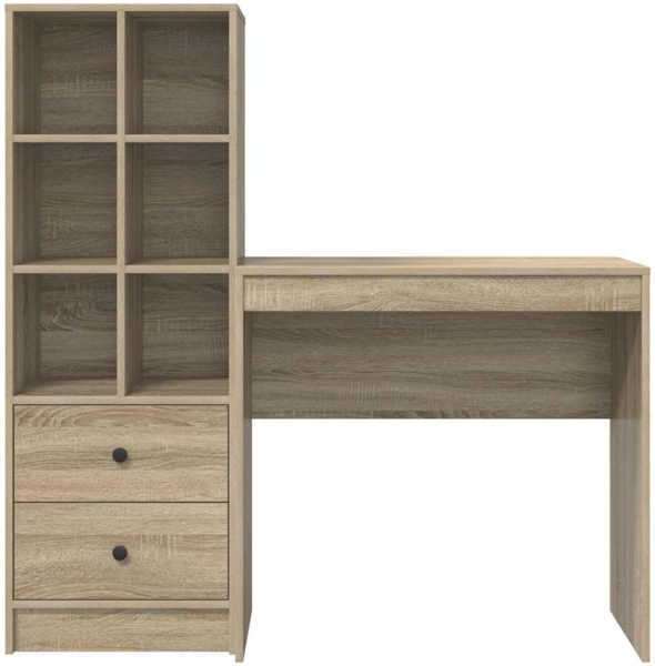 vidaXL Schreibtisch mit Stauraum 2 pcs Sonoma-Eiche Holzwerkstoff 3337315 Bild 7