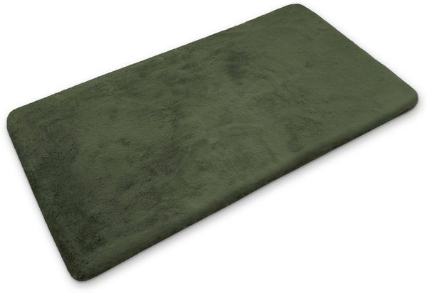 OTTO home Badematte Lennja, Höhe 25 mm, rutschhemmend beschichtet, fußbodenheizungsgeeignet, Polyester, rechteckig, Badteppich, getuftet, Uni, antirutsch, flauschig wie Kaninchenfell