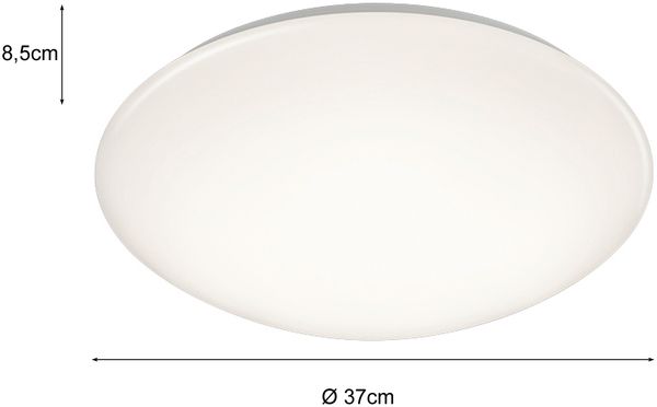 LED Deckenleuchte 2er Set in Weiß IP44 Badlampen, Ø 37cm Bild 4