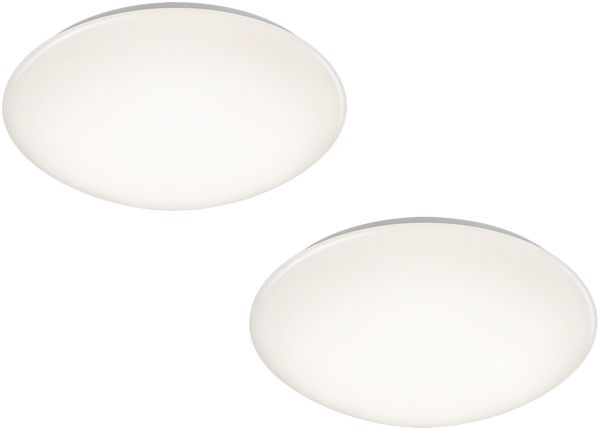 LED Deckenleuchte 2er Set in Weiß IP44 Badlampen, Ø 37cm Bild 2