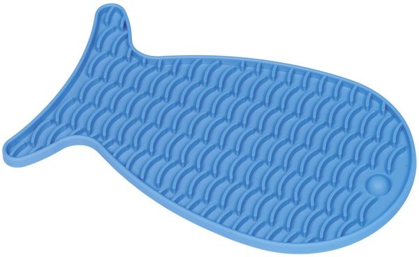 Nobby Leckmatte Silikon Snack-Matte Fish 23 x 13,5 cm blau