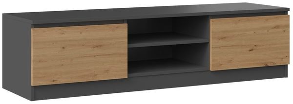 TOPESHOP LOWBOARD RTV Laminierte Spanplatte Antr/Artis 140 cm (H 36 x T 40 x B 140 cm)