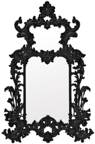 Casa Padrino Luxus Barockstil Wohnzimmer Wandspiegel Schwarz 124 x H. 190 cm - Limited Edition