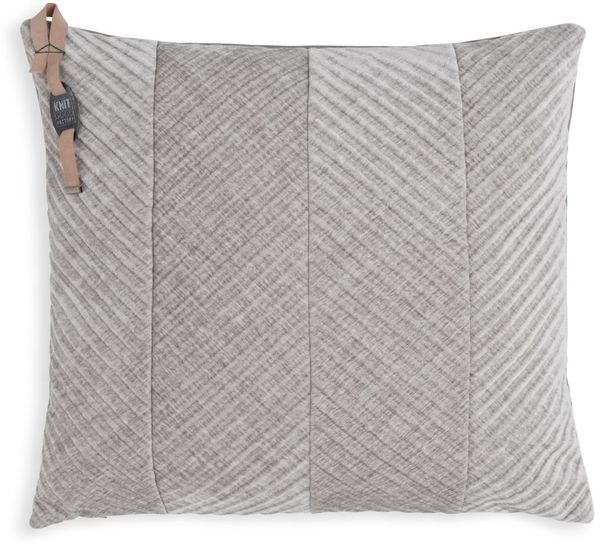 Knit Factory Beau Kissen 50x50 cm Glatt Grau