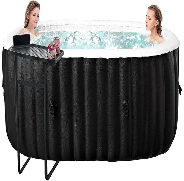 Meulbaty Whirlpool Aufblasbarer Whirlpool für 2 Personen mit Massagedüsen, (1-tlg), für den Außenbereich, 190 x 120 x 66 cm