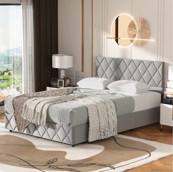 HAUSS SPOLE Polsterbett mit Bettkasten,hydraulische Funktionsbett Stauraumbett Bild 2