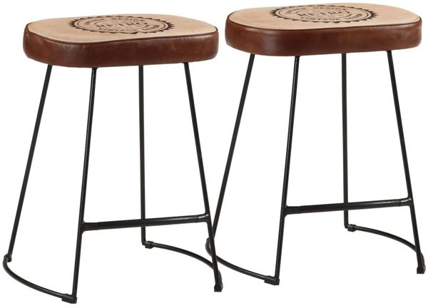 vidaXL Barhocker 2 Stk. Dunkelbraun 40x29,5x53 cm 358929