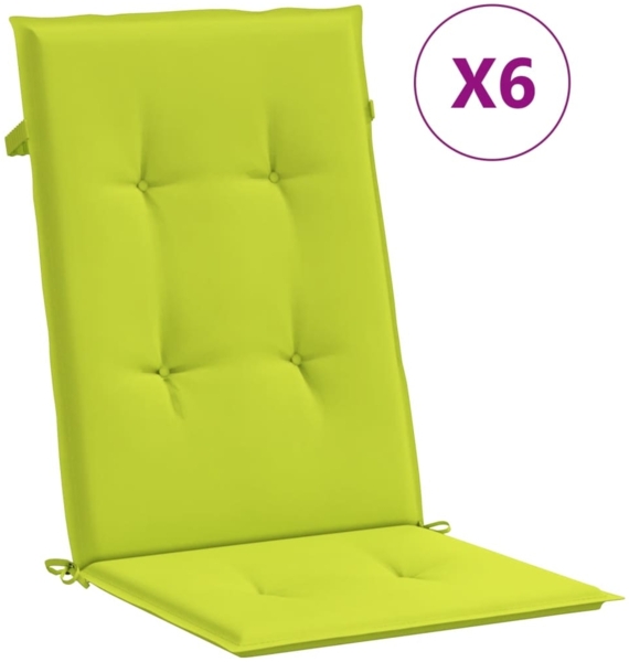 vidaXL Gartenstuhlauflagen für Hochlehner 6 Stk. Knallgrün 120x50x3 cm 314121