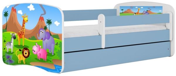 Raumhirsch Furniture Kinderbett 70x140, 80x160, 80x180 cm - Komplettset mit Matratze & Schublade (Bett für Mädchen, Einzelbett für Kinder von 2-12 Jahren, Rausfallschutz und Lattenrost), verschiedene Farben & Designs