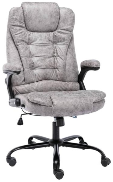 vidaXL Bürostuhl Hellgrau Wildleder-Optik 20575 Bild 1