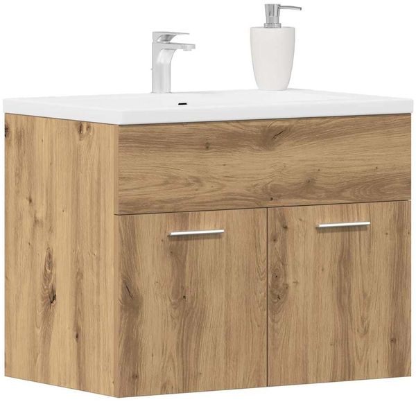 vidaXL Waschbeckenunterschrank Artisan-Eiche 60x38,5x46 cm 862024 Bild 4