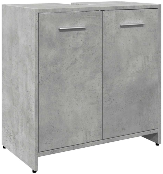 vidaXL Waschbeckenunterschrank Betongrau 60x33x60 cm Holzwerkstoff 856038