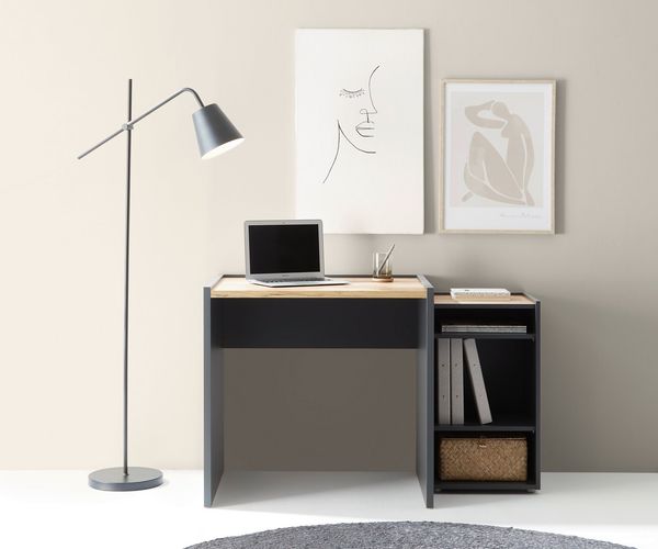 Home affaire Büromöbel-Set CITY/GiRON, modernes Design, Homeoff, Büro in zwei Farben/Wotan Eiche, (Set, 2-tlg), enthält Schreibtischunterschrank, Schreibtisch, wohnliches Home Office