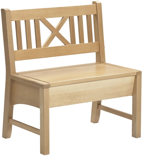 Sitzbank Deborah aus Massivholz 77 x 52 x 87 Küchenbank massiv Buche lackiert/Weinrot 12146-077-rot