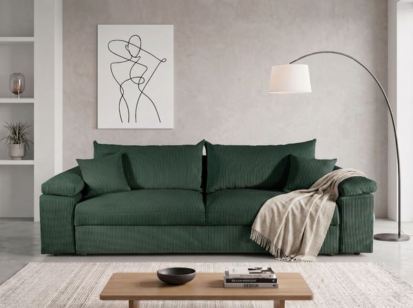 COLLECTION AB Schlafsofa Mara, B: 249 cm, Liegefl. 139x195 cm, Dauer-Schlaffunktion, Bettkasten & Federkern, wahlweise mit Topper