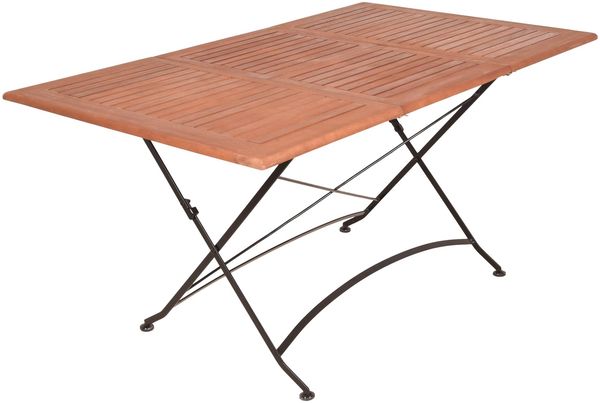 Gartentisch ODIN - Eukalyptus, Natur, 100x90x74cm | Ausziehtisch Esstisch Wetterfest Outdoor Tisch