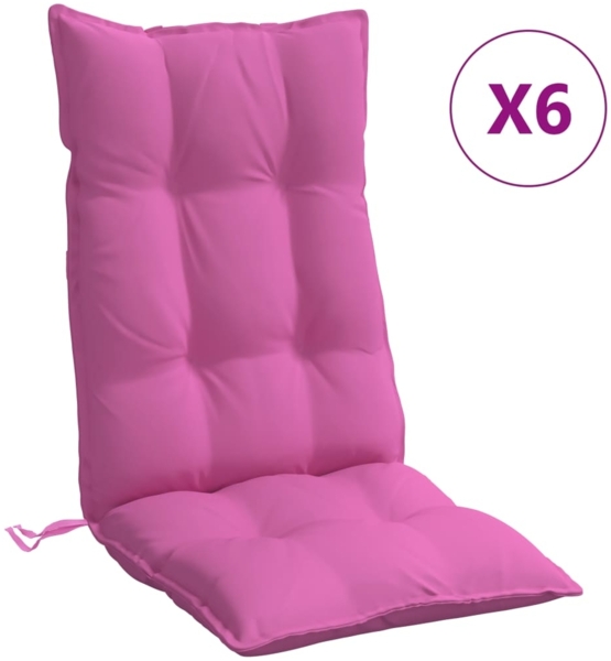 vidaXL Hochlehner-Auflagen 6 Stk. Rosa Oxford-Gewebe 377664