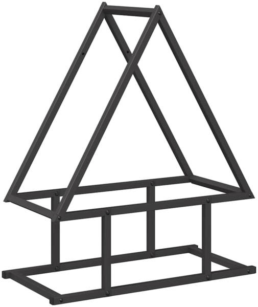 vidaXL Brennholzregal Schwarz 50x25x60 cm Kaltgewalzter Stahl 864311