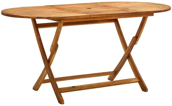 Klappbarer Gartentisch, Balkontisch 160 x 85 x 75 cm Massivholz Akazie