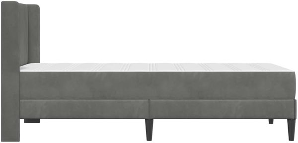 vidaXL Bettgestell mit Matratze Dunkelgrau 90 x 190 cm Samt 3414832 Bild 7