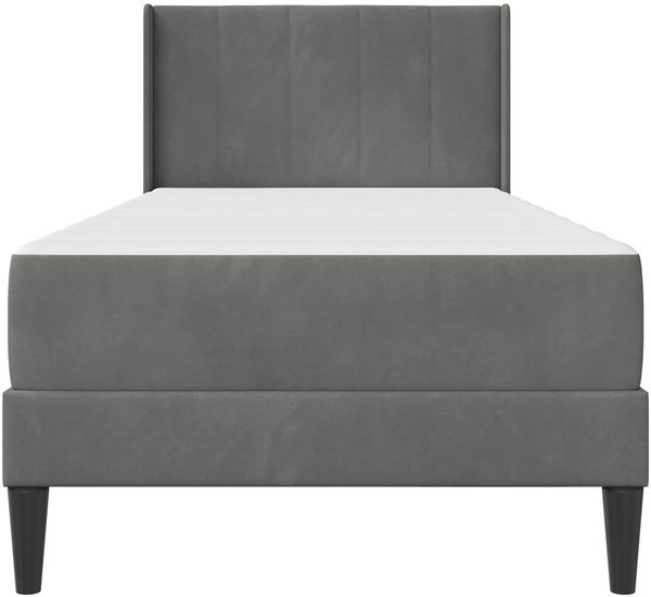 vidaXL Bettgestell mit Matratze Dunkelgrau 90 x 190 cm Samt 3414832 Bild 6
