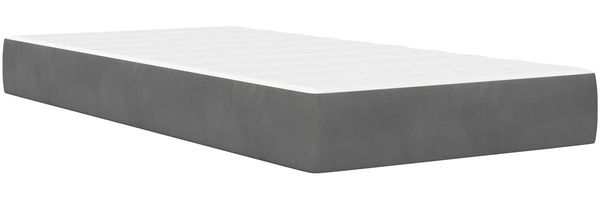 vidaXL Bettgestell mit Matratze Dunkelgrau 90 x 190 cm Samt 3414832 Bild 5