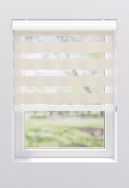 Doppelrollo Greta, my home, Lichtschutz, ohne Bohren, freihängend, Klemmträger mit Feststellschraube, mit Kassette, Befestigung mit Klemmträgern Bild 4