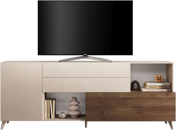 INOSIGN Sideboard Monaco Breite 241 cm, Anrichte mit 1 Tür, 1 Klappe u. 2 Schubkästen, Kommode, Soft/Self Closing