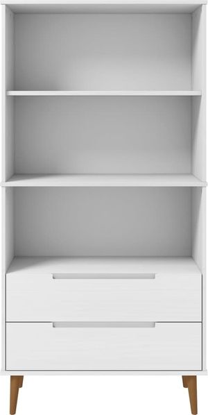 vidaXL Bücherregal MOLDE Weiß 85x35x170,5 cm Massivholz Kiefer 350541 Bild 4