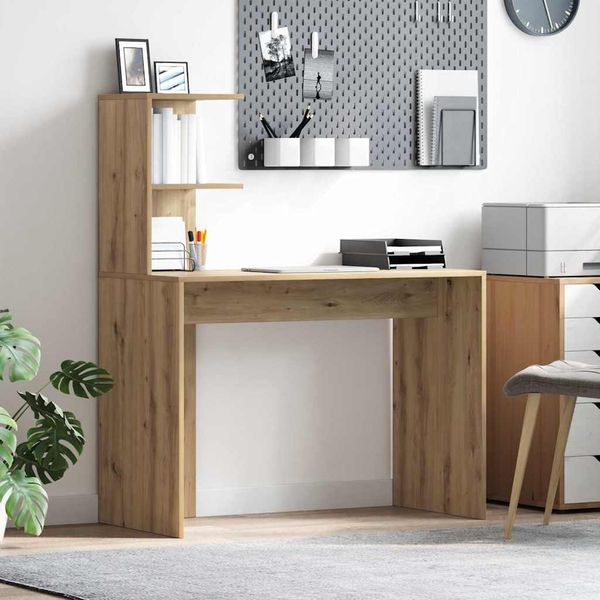 vidaXL Schreibtisch Artisan-Eiche 102 x 50 x 124 cm Holzwerkstoff 869361