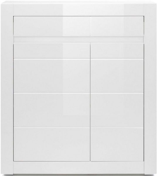 INOSIGN Kommode Carat, Breite 100 cm, wird mit 2 Leisten geliefert (weiss und grau)