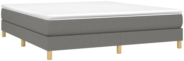 vidaXL Boxspringbett mit Matratze Dunkelgrau 160x200 cm Stoff 3144184 Bild 3