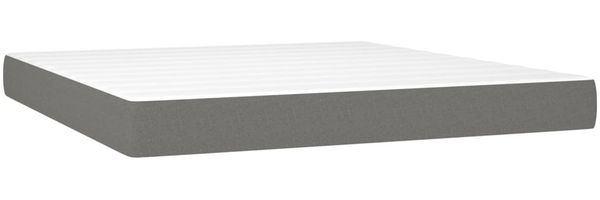 vidaXL Boxspringbett mit Matratze Dunkelgrau 160x200 cm Stoff 3144184 Bild 5