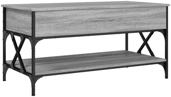 vidaXL Couchtisch Grau Sonoma 100x50x50 cm Holzwerkstoff und Metall 845359 Bild 2
