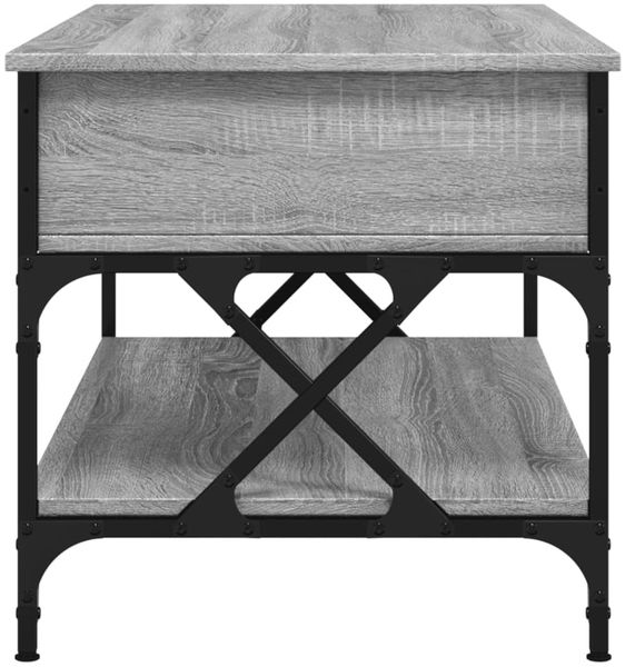 vidaXL Couchtisch Grau Sonoma 100x50x50 cm Holzwerkstoff und Metall 845359 Bild 6