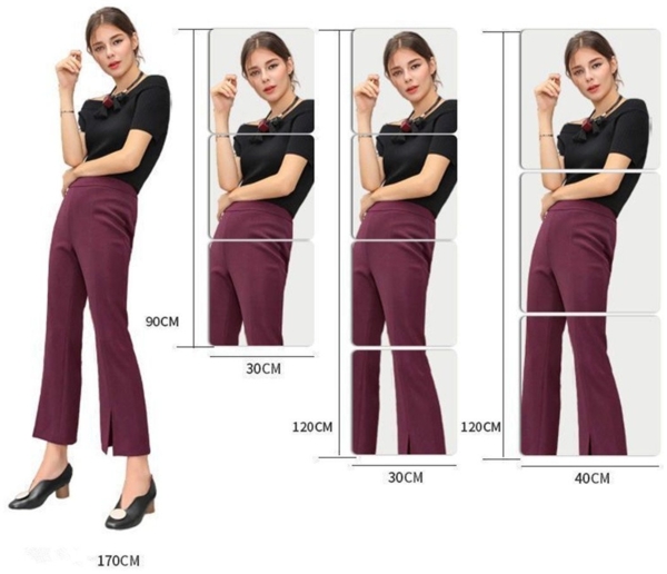 autolock Wandspiegel Spiegelfliesen Selbstklebend, Spiegel Selbstklebend Klebespiegel (4-St), Spiegelfliesen für Wanddekoration, Badezimmer, Wohnzimmer Bild 2