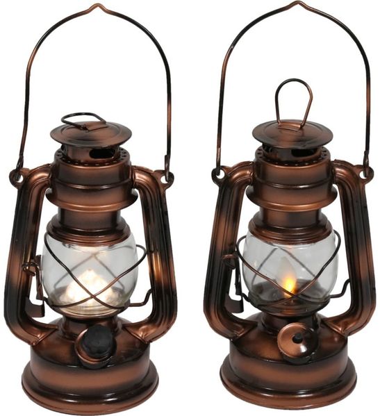 LED-Laterne Antik 1 LED mit Flackerlicht, 2-fach sortiert