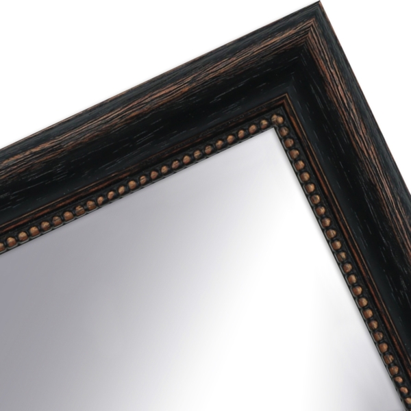 WANDStyle Wandspiegel H390 aus Massivholz in Schwarz 56 x 106 cm im Stil Landhaus Bild 3