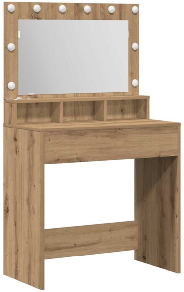 vidaXL Schminktisch Artisan-Eiche 75,5 x 41 x 135 cm Holzwerkstoff 865117