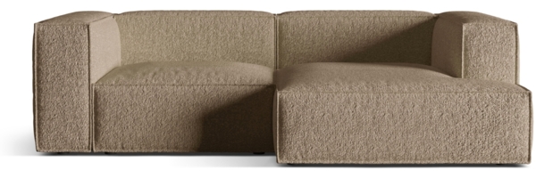 Micadoni Ecksofa Nuria 3-Sitzer Rechts Boucle Cappuccino