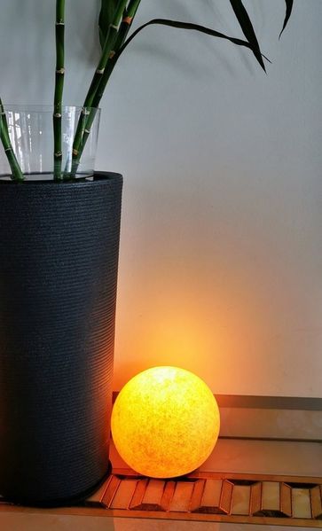 TRANGO LED Gartenleuchte, 200S Gartenkugel IP65 Kugelleuchte *SANDSTONE* mit 20cm Durchmesser & ca. 5 Meter IP44 Zuleitungskabel & E27 Fassung, Kugellampe, Gartenleuchte, Außenleuchte, Außenlampe
