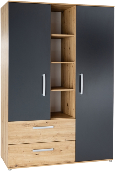 Arthur Berndt Jugendzimmer-Set »Alessio« 3-teilig, Liegefläche 140x200 cm, Anthrazit, Artisan Oak Bild 3