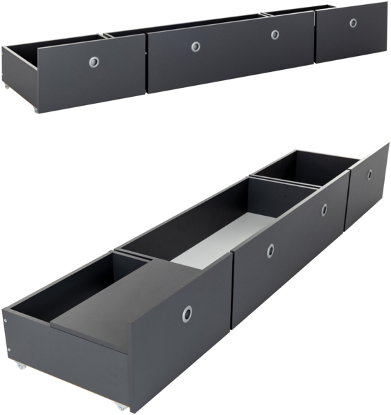 Arthur Berndt Jugendzimmer-Set »Alessio« 3-teilig, Liegefläche 140x200 cm, Anthrazit, Artisan Oak Bild 8