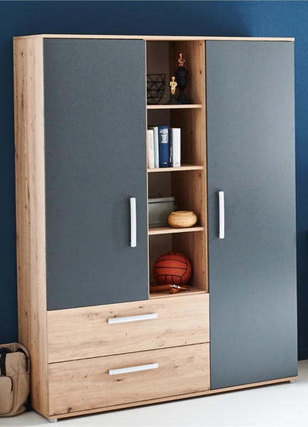 Arthur Berndt Jugendzimmer-Set »Alessio« 3-teilig, Liegefläche 140x200 cm, Anthrazit, Artisan Oak Bild 11