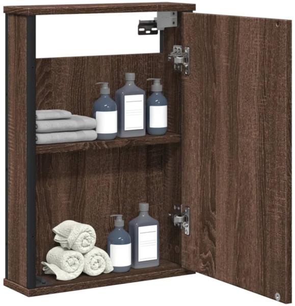 vidaXL Bad-Spiegelschrank Braun Eiche-Optik 42x12x60cm Holzwerkstoff 842435