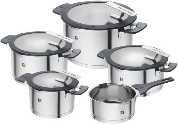 ZWILLING Kochtopfset, 5-tlg | rund | Edelstahl