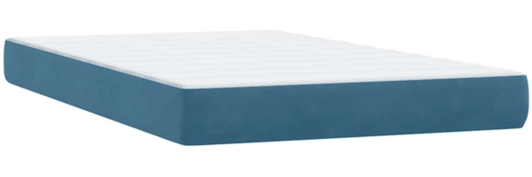 vidaXL Boxspringbett mit Matratze Dunkelblau 120x210 cm Samt 3316879 Bild 7