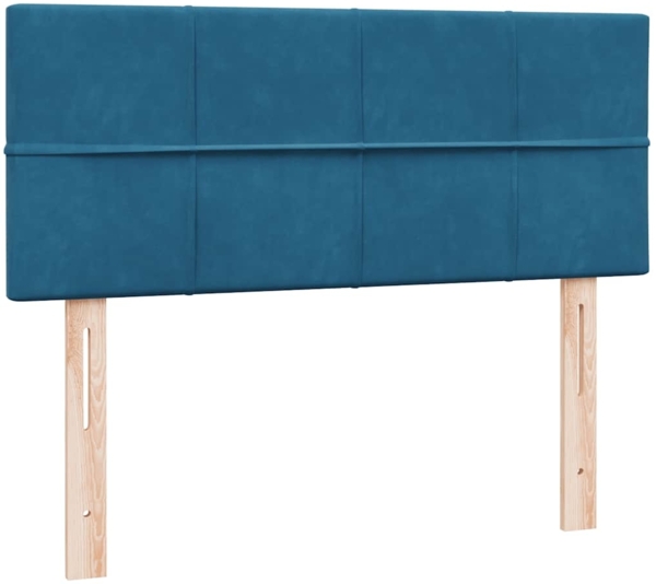 vidaXL Boxspringbett mit Matratze Dunkelblau 120x210 cm Samt 3316879 Bild 6